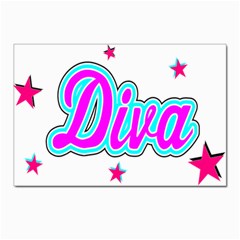  Pink Diva Postcard 4 x 6  (10 Pack)