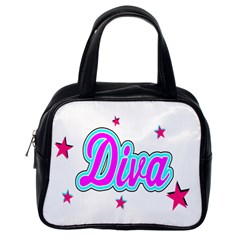  Pink Diva Classic Handbag (one Side)