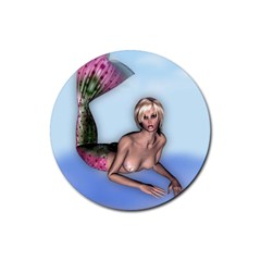 Mermaid On The Beach Drink Coaster (round) by goldenjackal