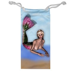 Mermaid On The Beach Jewelry Bag