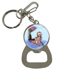 Mermaid On The Beach Bottle Opener Key Chain by goldenjackal