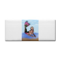 Mermaid On The Beach Hand Towel by goldenjackal