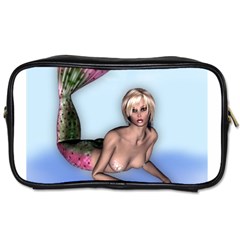 Mermaid On The Beach Travel Toiletry Bag (one Side) by goldenjackal