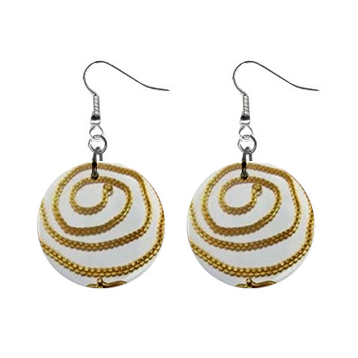 Gold Chain Mini Button Earrings