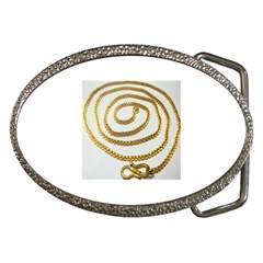 Gold Chain Belt Buckle (oval)