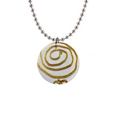 Gold Chain Button Necklace