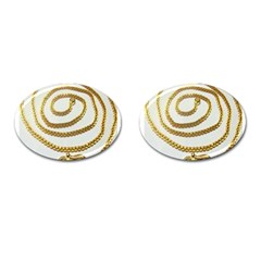 Gold Chain Cufflinks (oval)