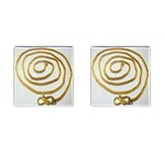 Gold Chain Cufflinks (Square) Front(Pair)