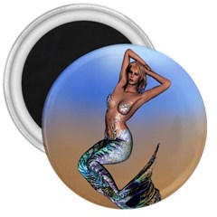 Sexy Mermaid On Beach 3  Button Magnet