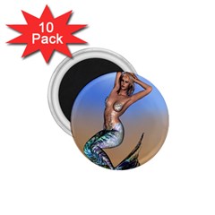 Sexy Mermaid On Beach 1 75  Button Magnet (10 Pack) by goldenjackal