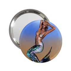 Sexy Mermaid On Beach Handbag Mirror (2 25 ) by goldenjackal