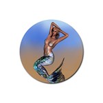 Sexy Mermaid On Beach Drink Coaster (Round) Front