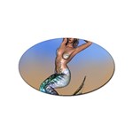 Sexy Mermaid On Beach Sticker (Oval) Front