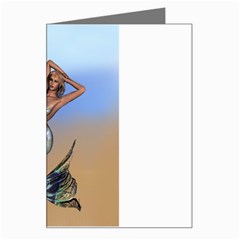 Sexy Mermaid On Beach Greeting Card by goldenjackal