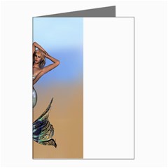 Sexy Mermaid On Beach Greeting Card (8 Pack) by goldenjackal