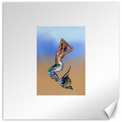 Sexy Mermaid On Beach Canvas 12  X 12  (unframed) by goldenjackal