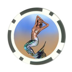 Sexy Mermaid On Beach Poker Chip (10 Pack) by goldenjackal