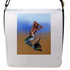 Sexy Mermaid On Beach Flap Closure Messenger Bag (small) by goldenjackal