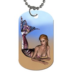 Mermaid On The Beach  Dog Tag (two-sided) 