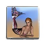 Mermaid On The Beach  Memory Card Reader with Storage (Square) Front