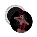 Miss Bunny In Red Lingerie 2.25  Button Magnet Front