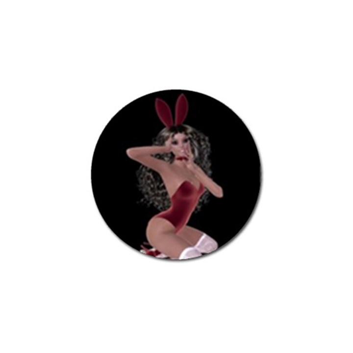 Miss Bunny In Red Lingerie Golf Ball Marker