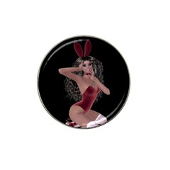 Miss Bunny In Red Lingerie Golf Ball Marker 4 Pack (for Hat Clip) by goldenjackal