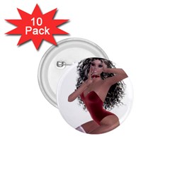 Miss Bunny In Red Lingerie 1 75  Button (10 Pack) by goldenjackal