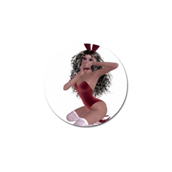 Miss Bunny in red lingerie Golf Ball Marker