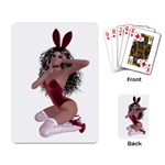 Miss Bunny in red lingerie Playing Cards Single Design Back