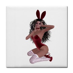 Miss Bunny In Red Lingerie Face Towel