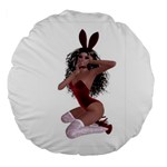 Miss Bunny in red lingerie 18  Premium Round Cushion  Front