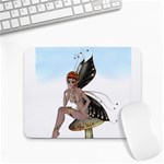 Fairy Sitting On A Mushroom Small Mouse Pad (Rectangle) Front