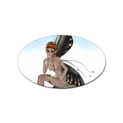 Fairy Sitting On A Mushroom Sticker 100 Pack (oval) by goldenjackal