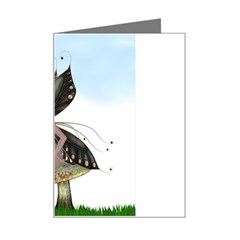 Fairy Sitting On A Mushroom Mini Greeting Card