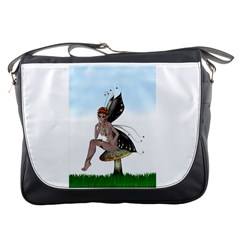 Fairy Sitting On A Mushroom Messenger Bag