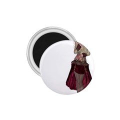 Steampunk Style Girl Wearing Red Dress 1 75  Button Magnet by goldenjackal