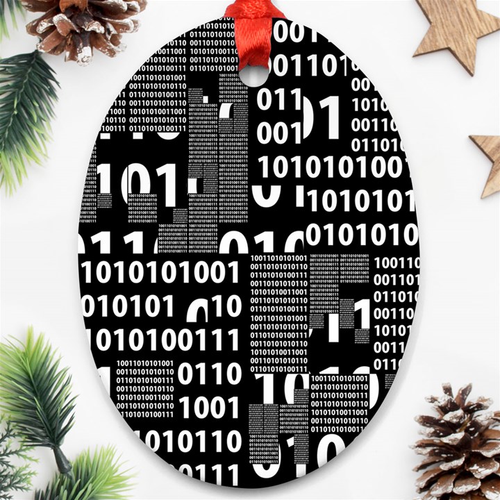 Beauty of Binary Oval Ornament