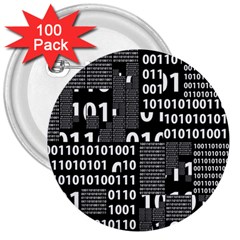 Beauty Of Binary 3  Button (100 Pack)