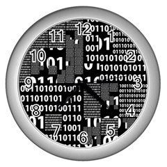 Beauty Of Binary Wall Clock (silver)