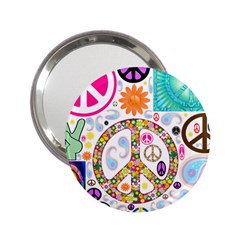 Peace Collage Handbag Mirror (2 25 )