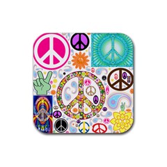 Peace Collage Drink Coaster (square) by StuffOrSomething