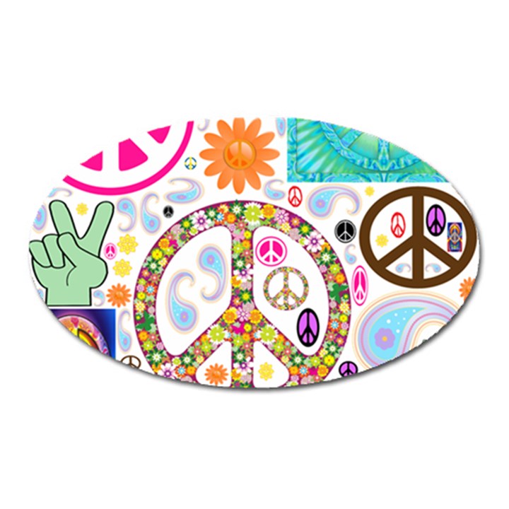 Peace Collage Magnet (Oval)