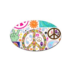 Peace Collage Sticker 10 Pack (oval)