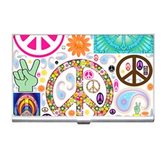 Peace Collage Business Card Holder