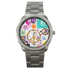 Peace Collage Sport Metal Watch