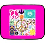 Peace Collage Mini Fleece Blanket (Two Sided) 35 x27  Blanket Front