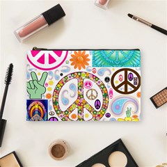 Peace Collage Cosmetic Bag (medium)