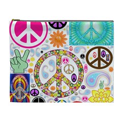 Peace Collage Cosmetic Bag (xl)