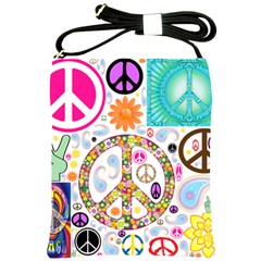 Peace Collage Shoulder Sling Bag